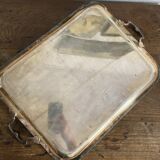 Silver-plated metal serving tray