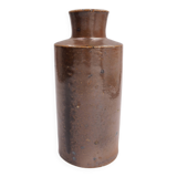 Vase marron en grès