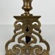 Pair of Chiselled Bronze and Wrought Iron Chenets in Louis XV Style