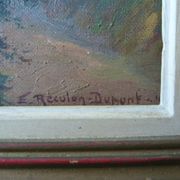 Tableau huile sur toile ancienne signée "paysage campagnard"