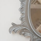 Patinated Italian Baroque Mirror 35x46cm