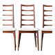 8 chaises vintage danoises teck modèle Lis, Niels Koefoed, 1960 1970