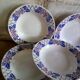 Six old plates in Sarreguemines of the "Turbigo" service