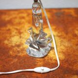 Vintage crystal lamp, table lamp, crystal table lamp with spikes