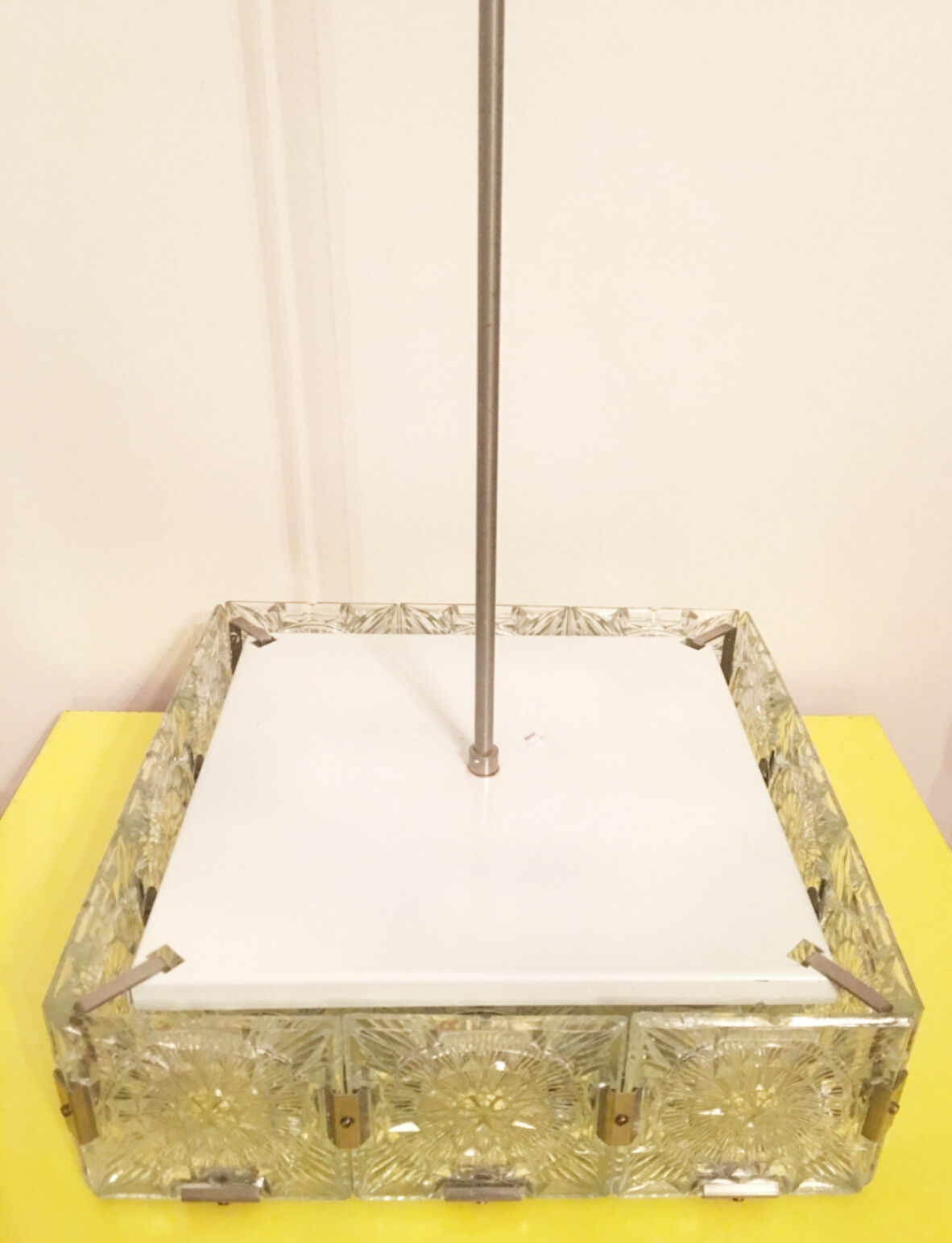 Chandelier - "cube" made in Czechoslovakia in fabrique Kamenicky Senov in 60's.