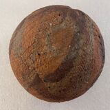 Spherical terracotta two-tone degreasing limestone XXth Africa