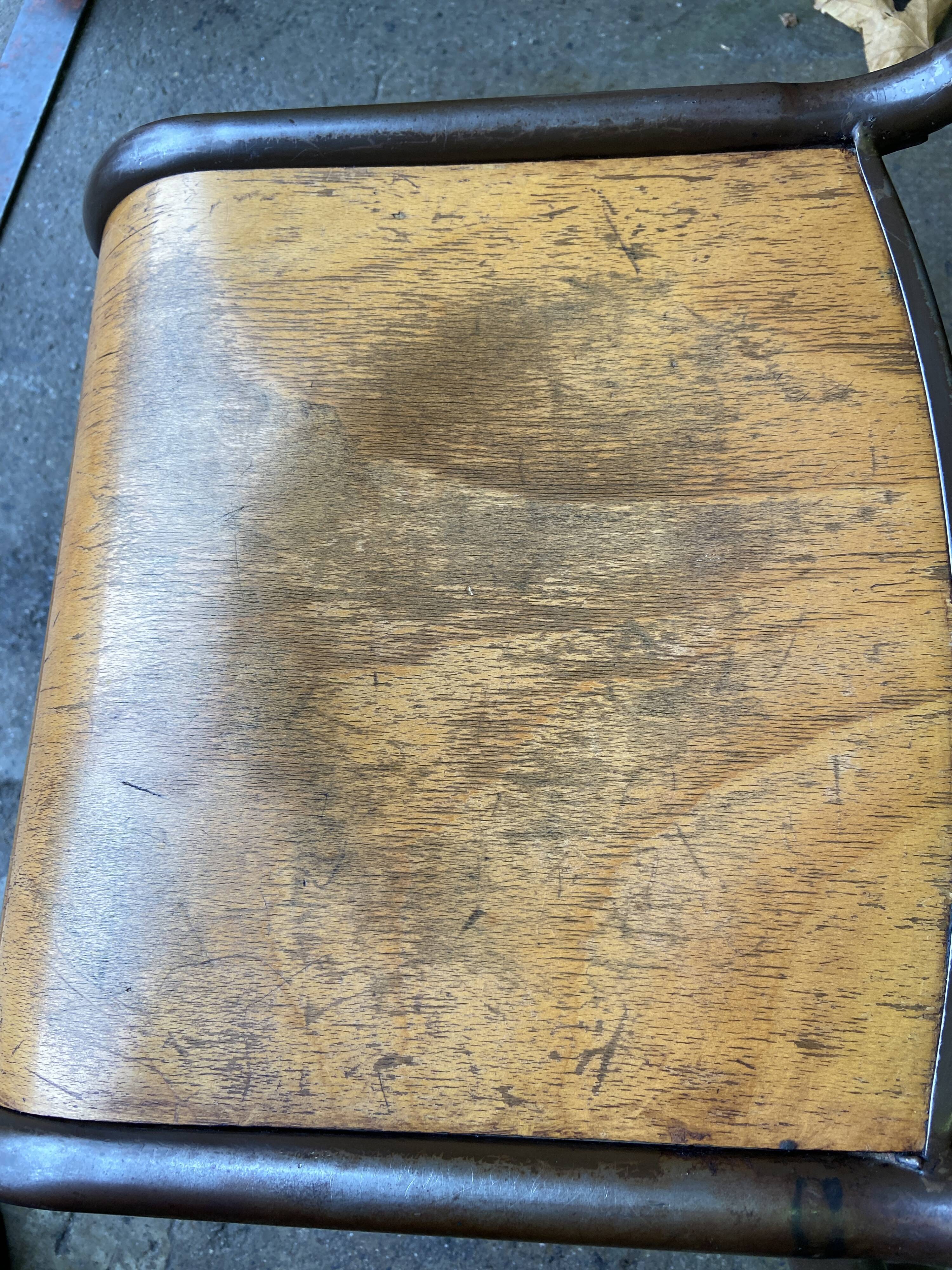 set of 4 industrial school chairs vintage school communities