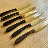 Set of 6 all-ivory knives