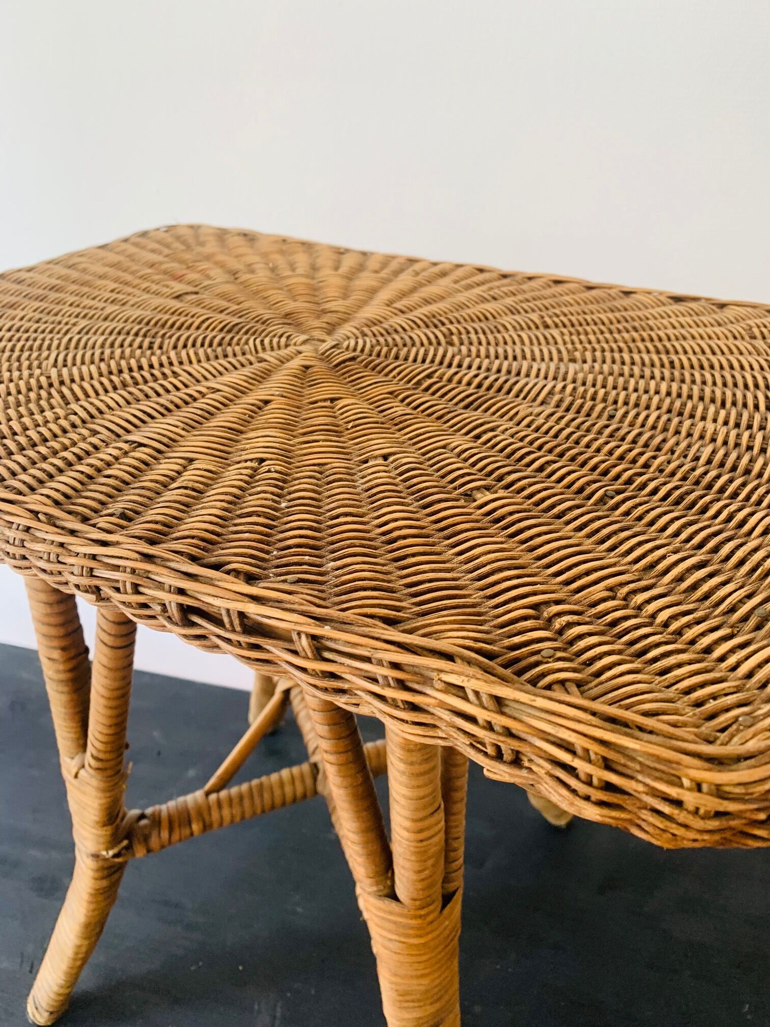 Vintage rattan coffee table