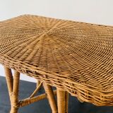 Vintage rattan coffee table
