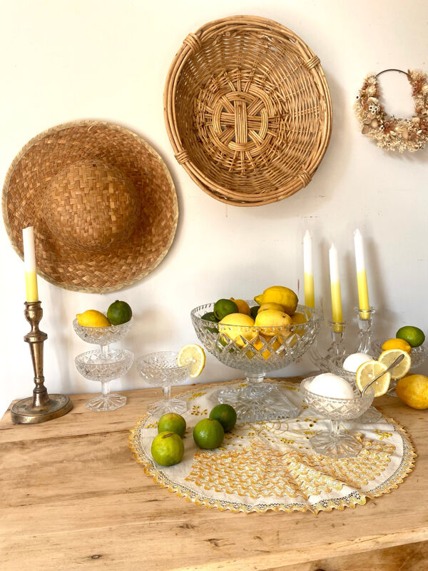 Coupes en cristal ancien ciselé