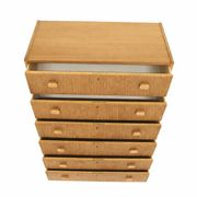 Scandinavian "tallboy" chest of drawers in oak, Sweden, 1960.