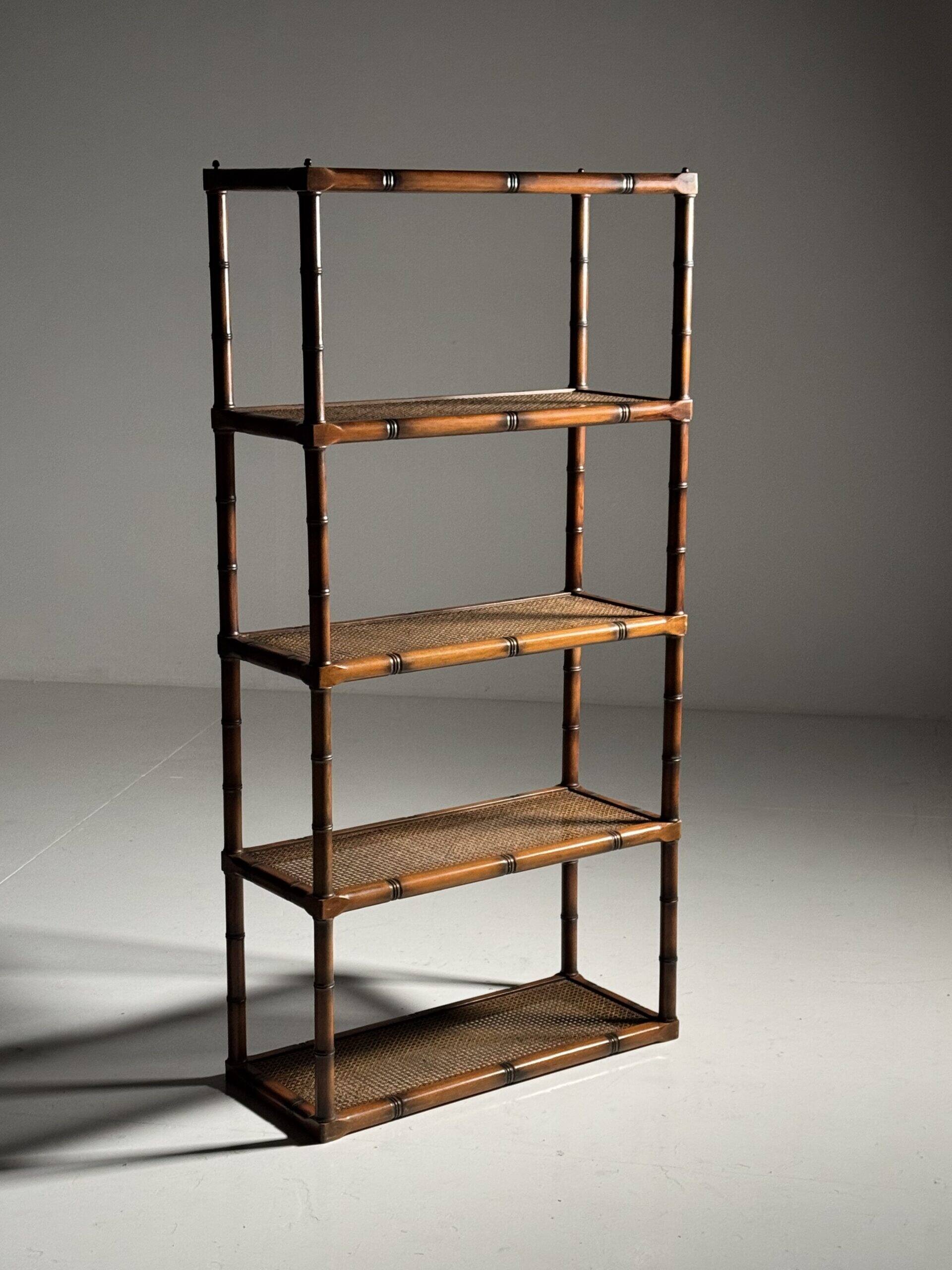Faux bamboo bookcase