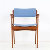 Newly upholstered O.D. Møbler / Erik Buck “Type 50” armchair / teak / mid-century / Danish modern design / Erik Buch
