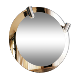 Round mirror with chrome spotlights 64x64cm