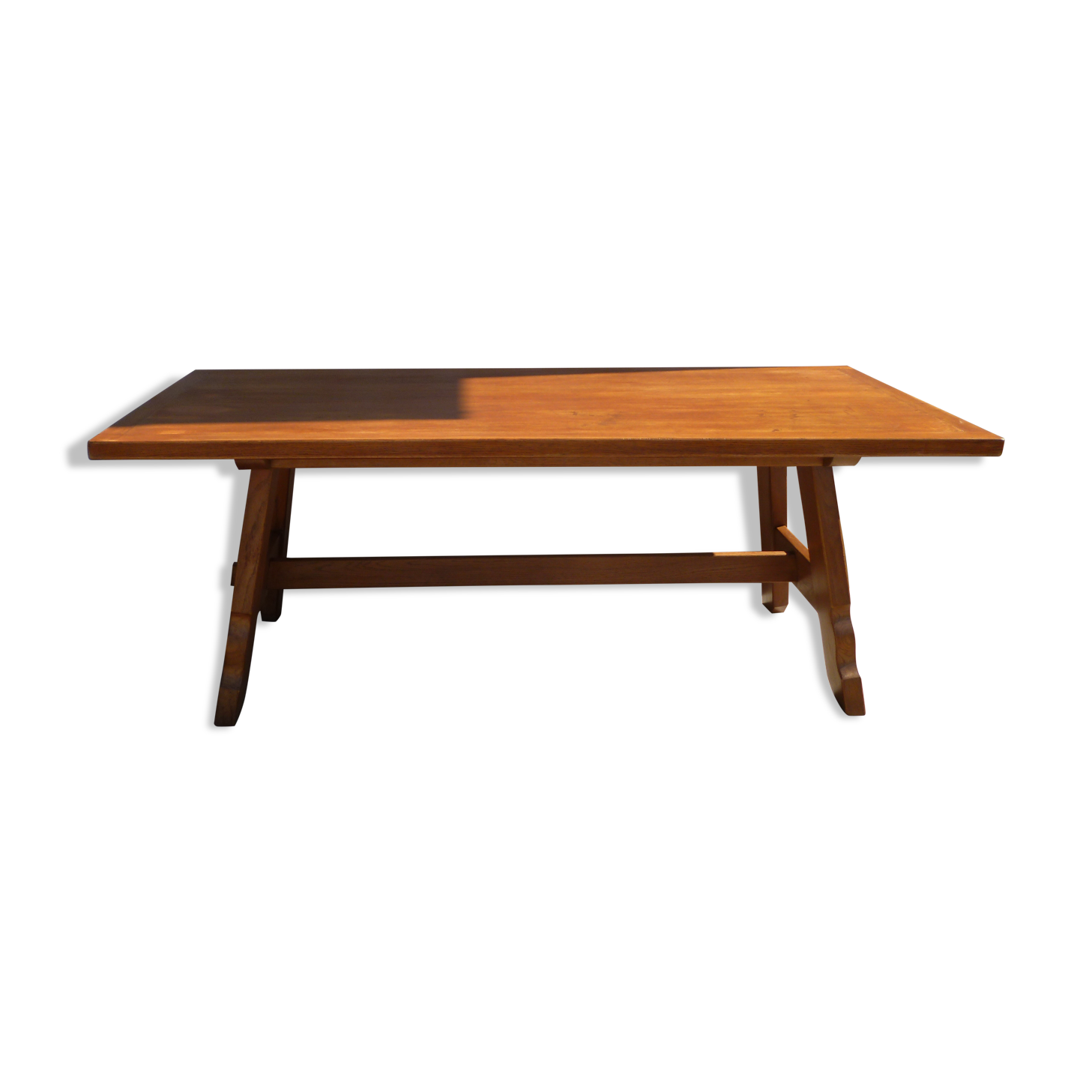 Farm table in blond oak