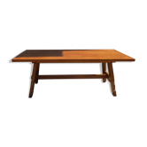Farm table in blond oak