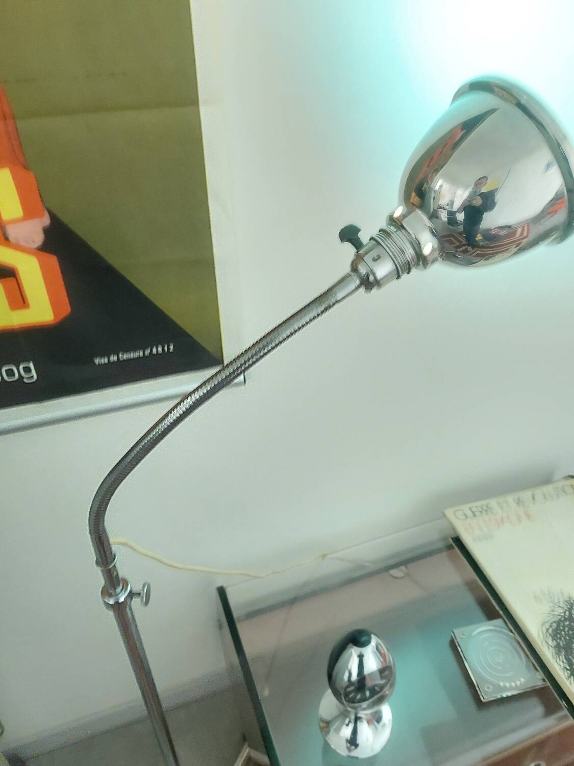 1950s telescopic gooseneck floor lamp