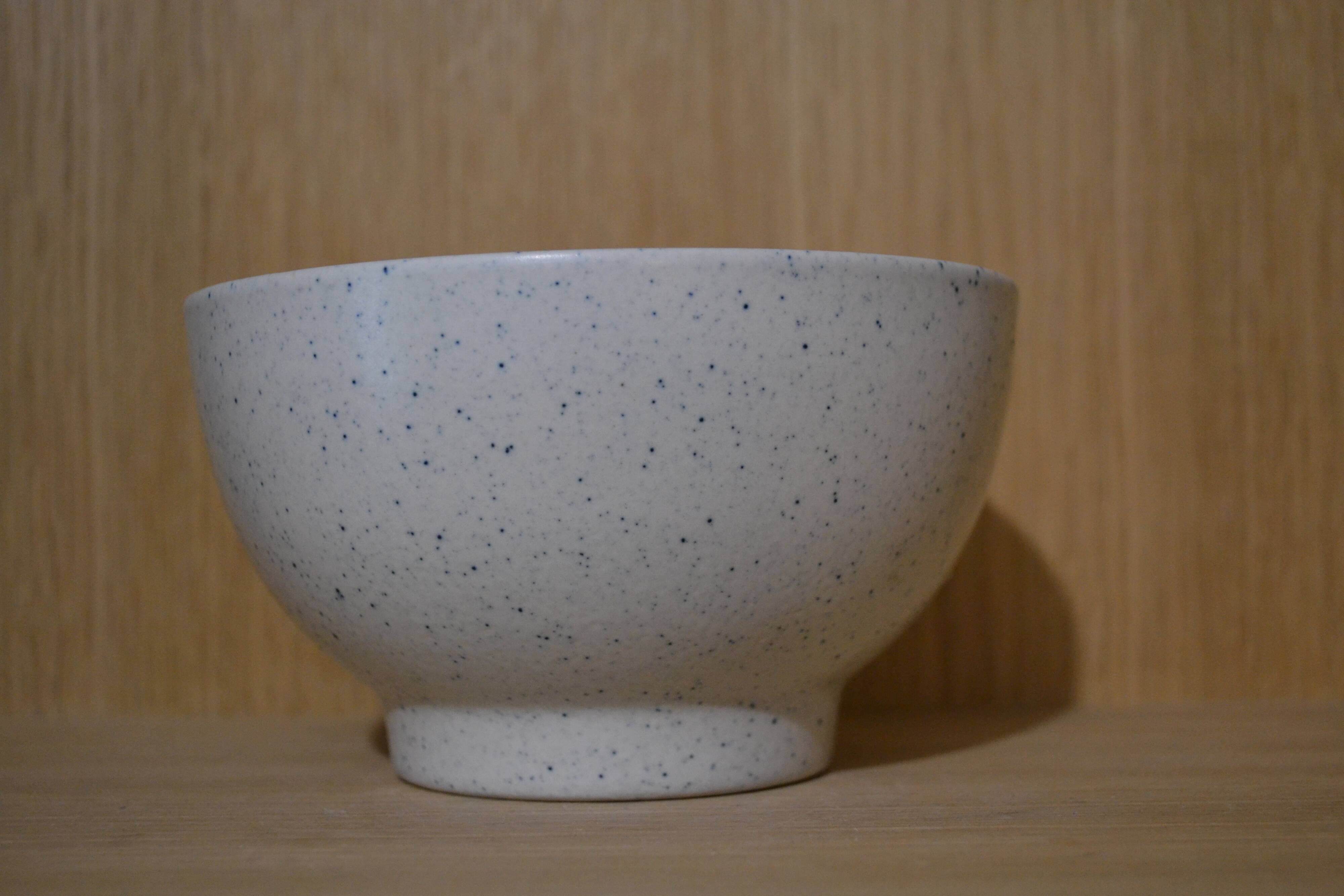 Speckled blue sandstone bowl