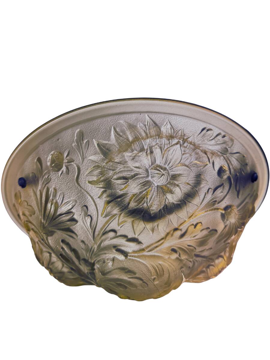 Molded glass pendant light – 19th century / Art Deco – Glass paste