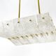 J.T. Kalmar enormous brass and textured glass chandelier, Austria, 1950s