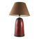 Red Terracotta Table Lamp with Metal Filigree, Vintage 1980s Design