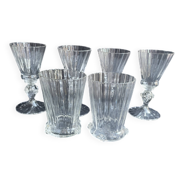 6 verres Daum service Florentin – fin XIXème