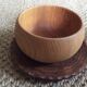 Wooden bowl and plate set