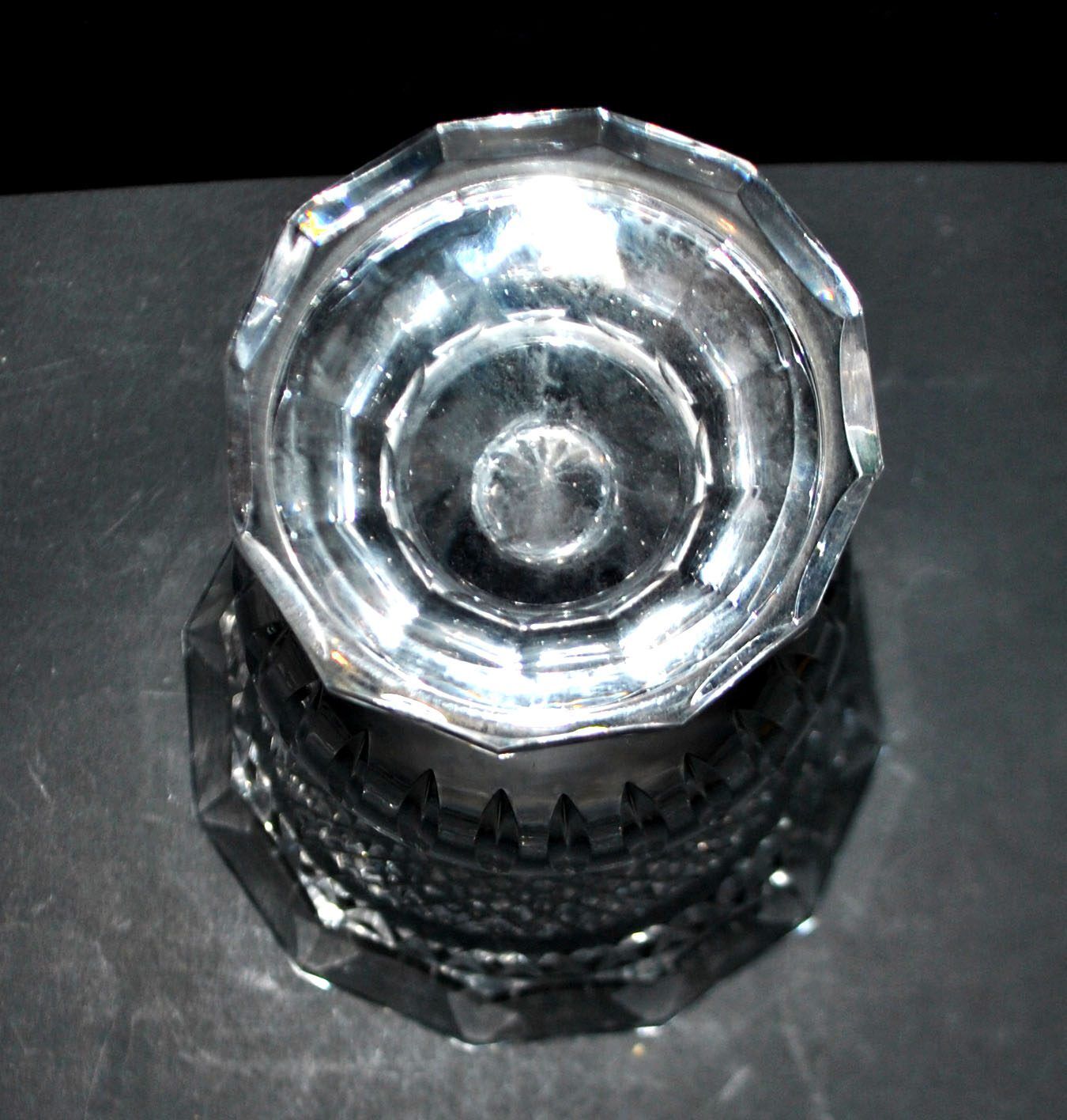 Bohemian cut crystal Medici vase signed TW & Co