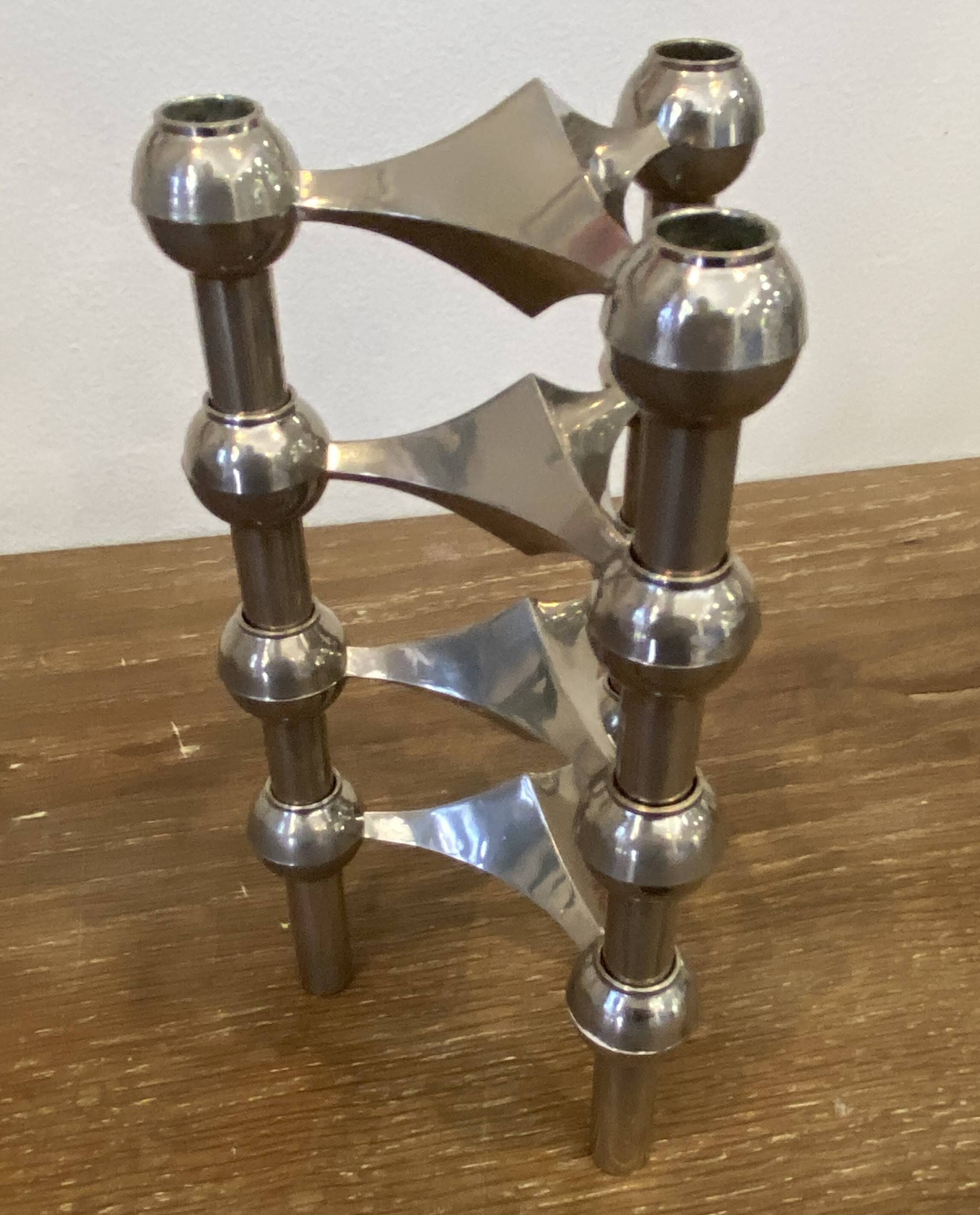 Set of 4 modular s22 candle holders nagel vintage 1970