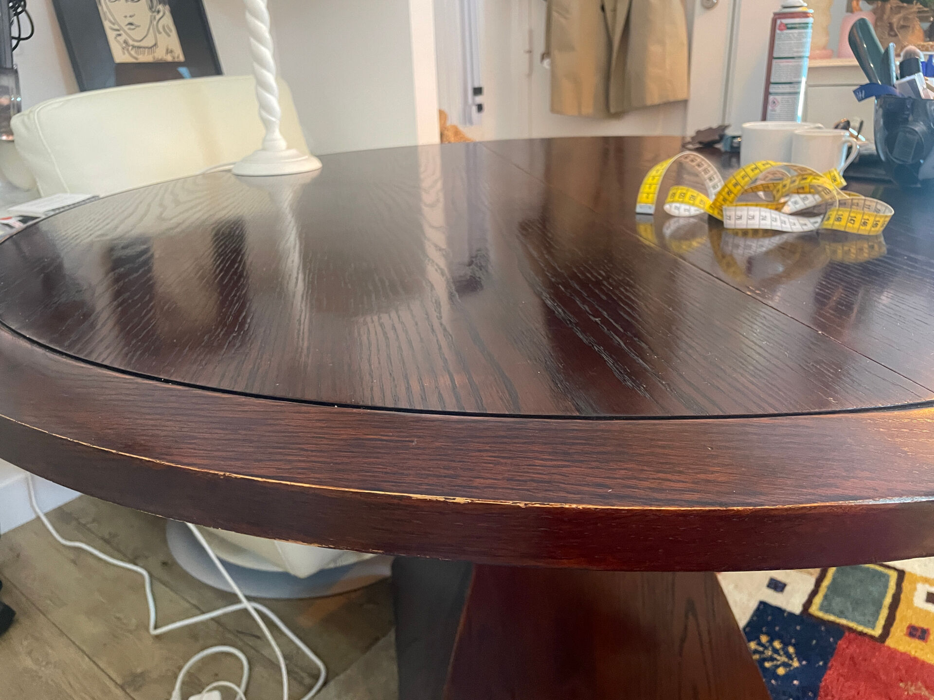 Solid wood dining table