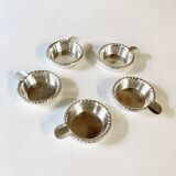 Individual silver metal ashtrays