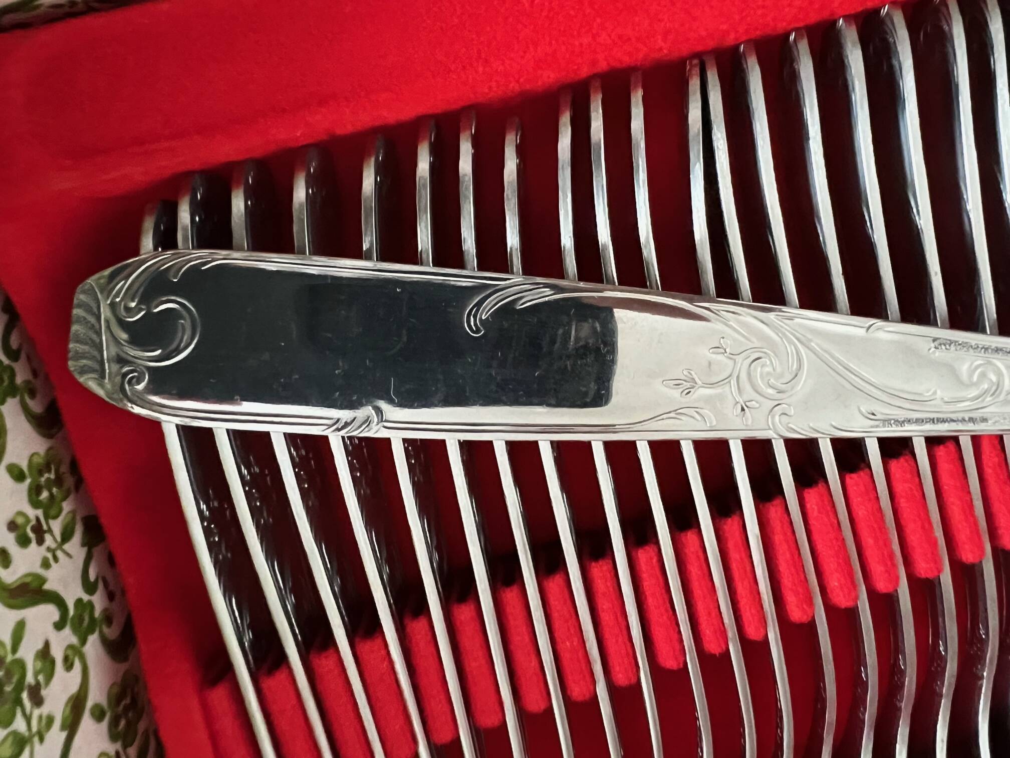 Household box 49 pcs in stainless steel with old E stainless steel D hallmarks