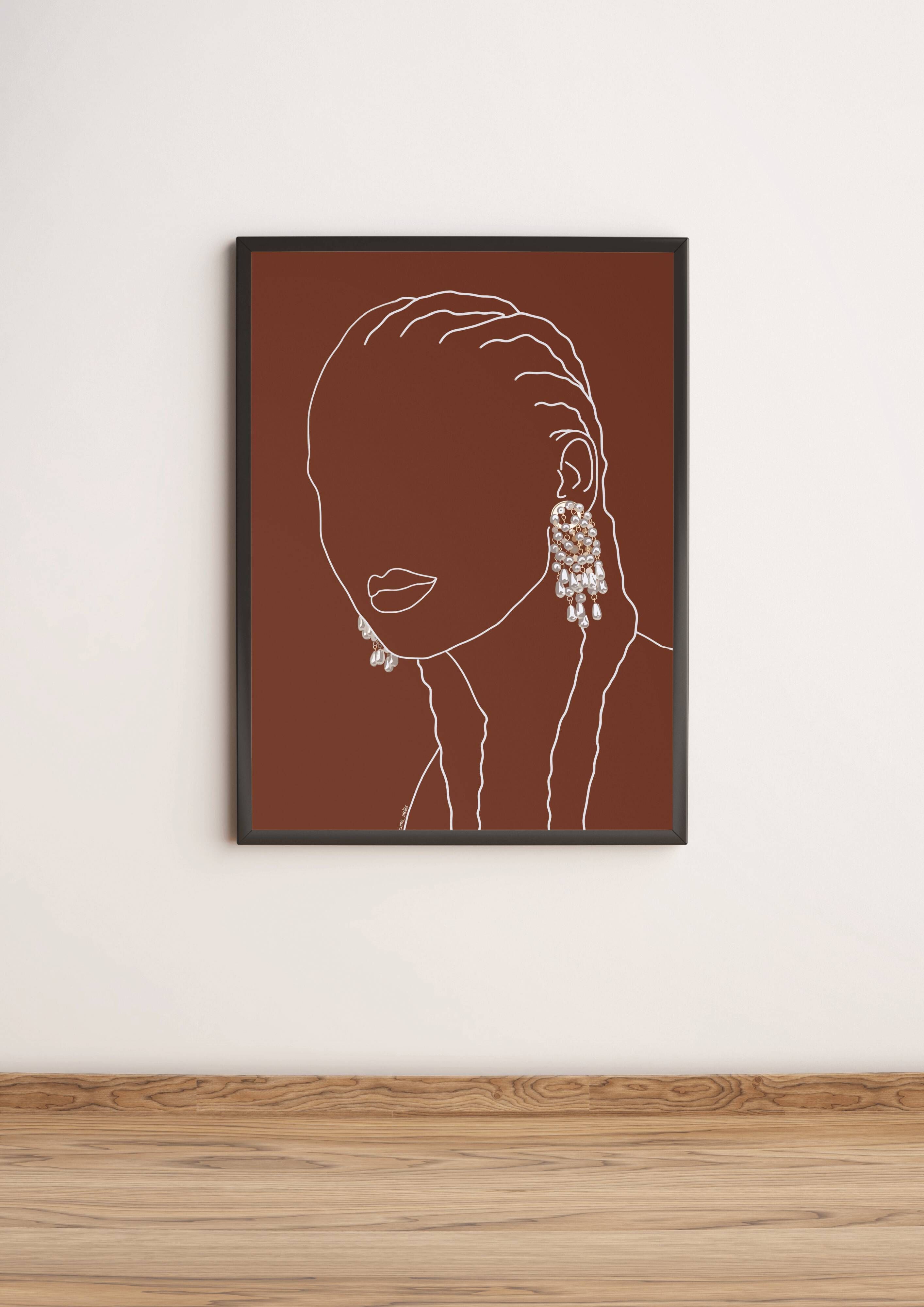Illustration "the woman with earrings" by noums atelier