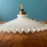 White opaline pendant light