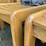 Suite of 8 solid beech chairs