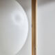 Metal and glass floor lamp