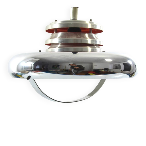 Pendentif en chrome vintage des années 1960.