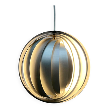 Mid-century modern moon pendant lamp from East Germany by Verner Panton for Erjoka, 1960s.