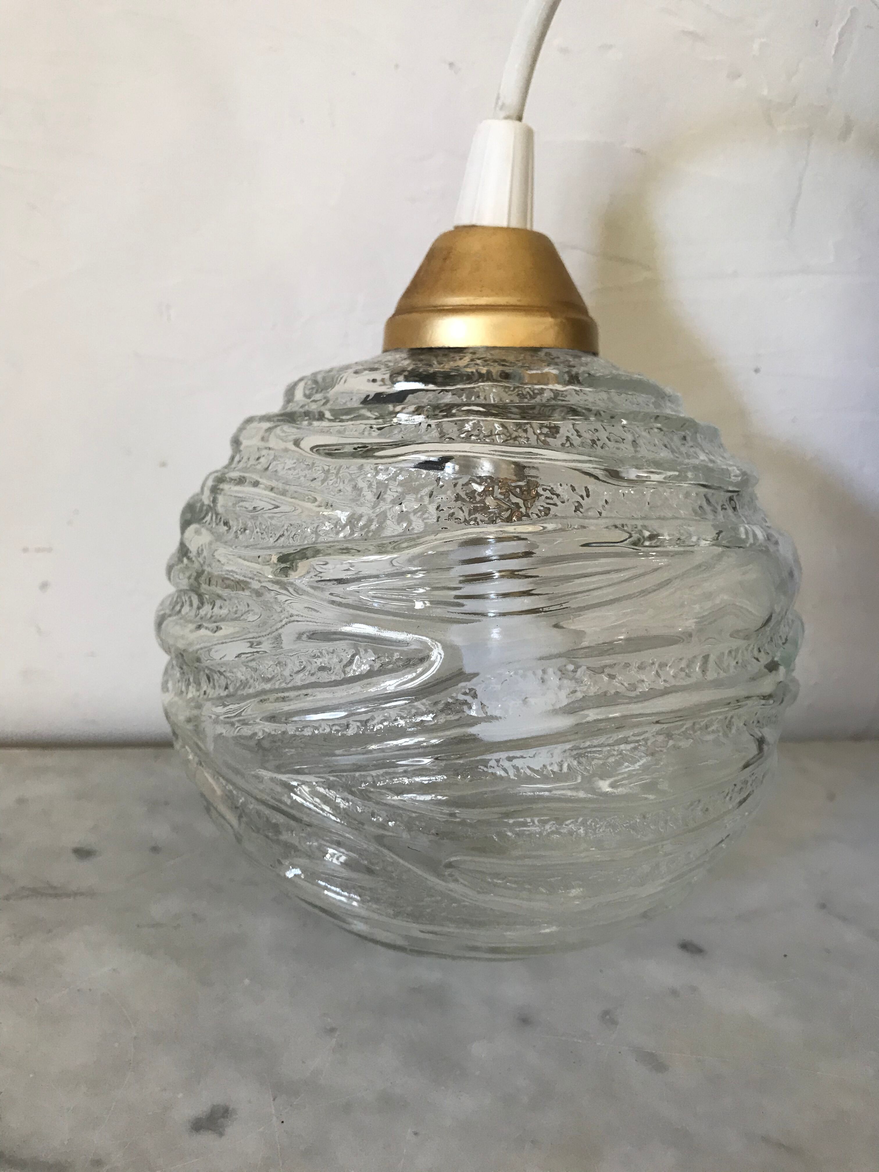 Vintage glass ball suspension