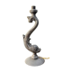Sculptural metal lamp base – Stylised fish, 1950s