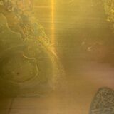 Sculptural brass sofa 70s