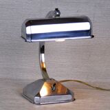 Chromed and articulated banker's lamp, Art Deco 1940