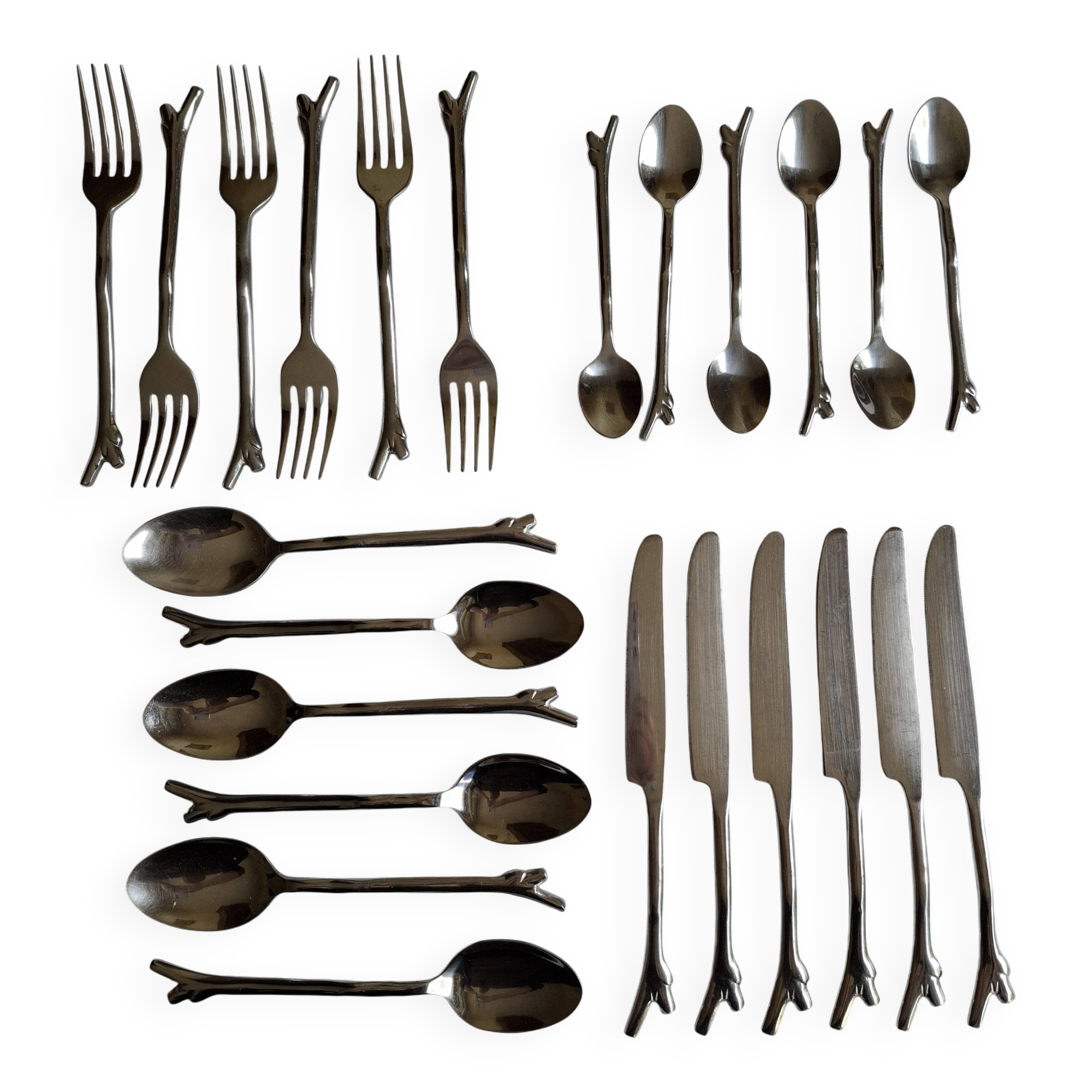 Couverts Brindilles inox vintage