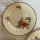 Set of 3 flat plates in polychrome ironstone E. Bourgeois