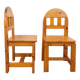 Paire de chaises vintage en pin des années 70 80