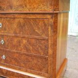 Louis Philippe period walnut secretary chest of drawers from the 19th century.