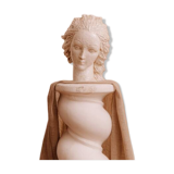 Glazed ceramic with the effigy of a woman by the sculptor Eugenio Pattarino