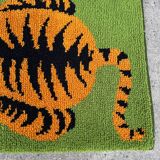 Scandinavian tiger Rya rug, wool, 1970s.