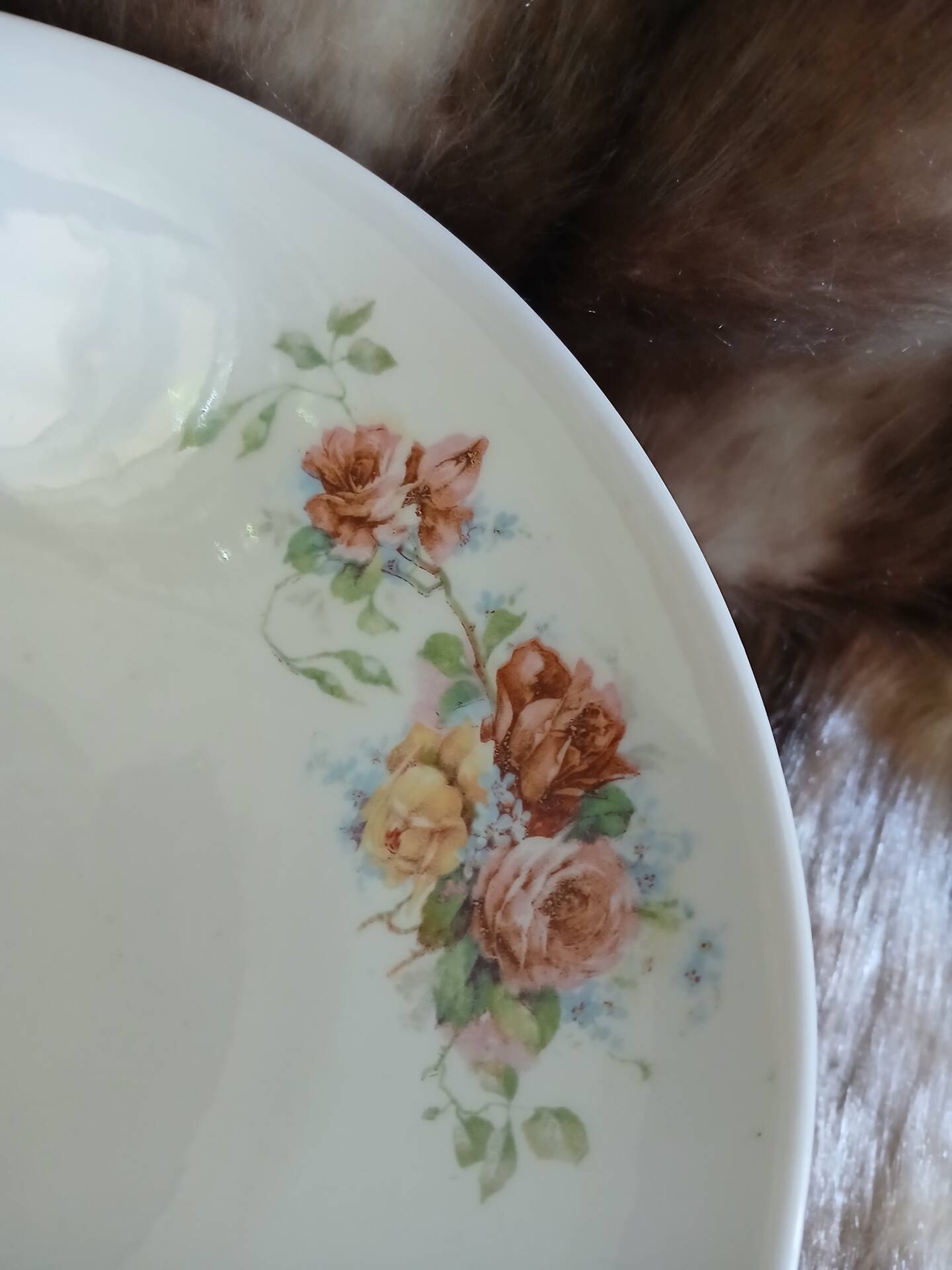Antique Digoin compote dish